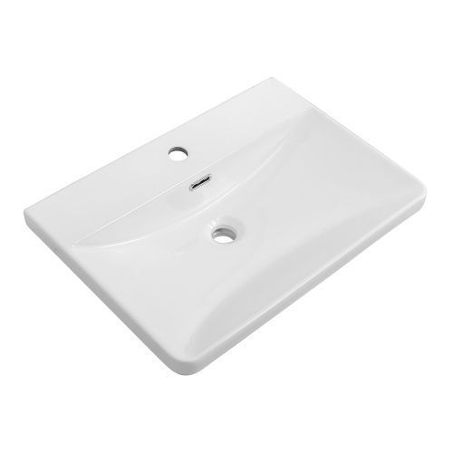 Раковина керамическая BelBagno BB-8076-3-60 60х40 накладная цвет белый 1 отверстие под смеситель