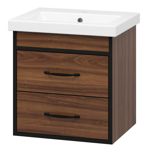 Тумба под раковину Misty Кедр П-Кед09050-011По 50х40 подвесная цвет коричневый