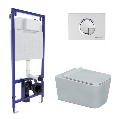 Комплект унитаз с инталляцией и клавишей смыва Berges NOVUM 043281