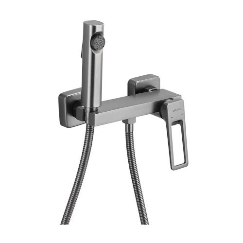 Гигиенический душ со смесителем Shevanik S6805T-1 оружейная сталь