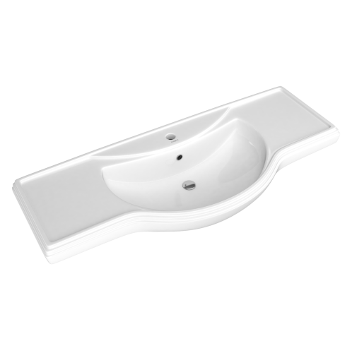 Раковина из сантехнического фарфора Kirovit Классик Вн Крв20 120х50 накладная цвет белый