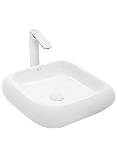 Раковина из сантехнического фаянса WeltWasser WW SK 10000003867 50х50 подвесная цвет белый без отверстий под смеситель