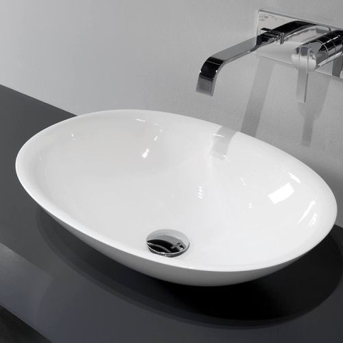 Раковина из искусственного камня Antonio Lupi Servo SERVOMOOD54 Bianco/cr 50 см накладная цвет белый без отверстий под смеситель