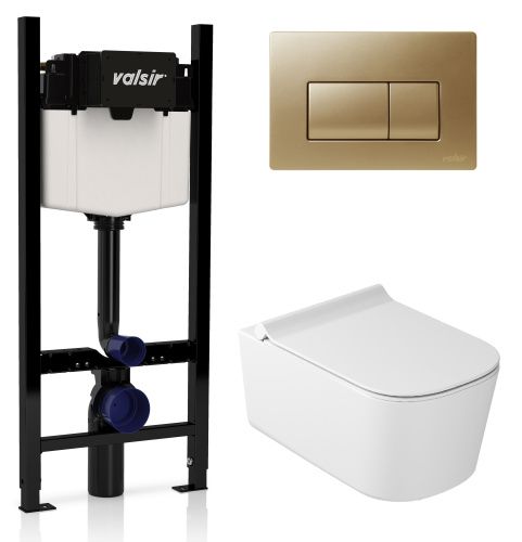 Комплект унитаз с инсталляцией и клавишей смыва Valsir KIT VSMG 5486 Slim P1