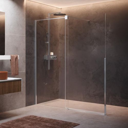 Душевая дверь Novellini H Style HSTYLE120S-1B 120х200 стекло прозрачное профиль хром