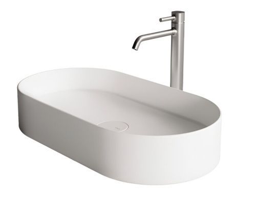 Раковина керамическая Alice Hide 31120109 70х40 накладная цвет белый без отверстий под смеситель