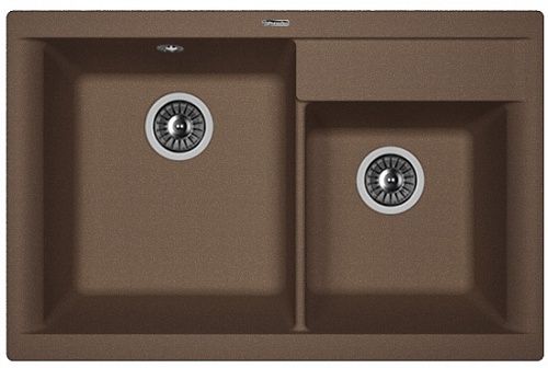 Кухонная мойка Florentina Касси 780 20.230.E0780.206 80х50 цвет коричневый поверхность матовая
