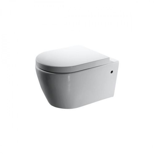 Унитаз подвесной Bravat Gina C2190UW-ENG белый с сиденьем микролифт каскадный смыв