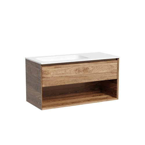 Тумба под раковину Sancos Marmi 1.0 MR1.0100LECH 100х40 подвесная цвет коричневый