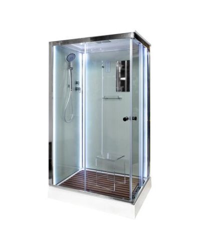 Душевая кабина AvaCan K402SLED 120х90 прямоугольная с крышей ориентация универсальная