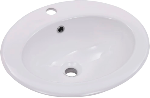 Раковина керамическая Gid Integrado 71107 60х50 встраиваемая цвет белый 1 отверстие под смеситель