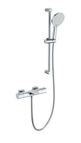 Душевой гарнитур Wonzon & Woghand  WW-C2017-A-CR настенный хром с термостатом