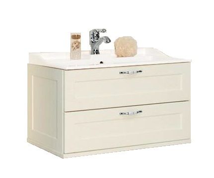 Тумба под раковину Aquaton Леон 1A186301LBPS0 80х40 подвесная цвет белый