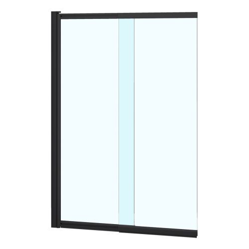 Душевая шторка на ванну Azario Boston AZ-143B 80х140 стекло прозрачное профиль черный ориентация универсальная