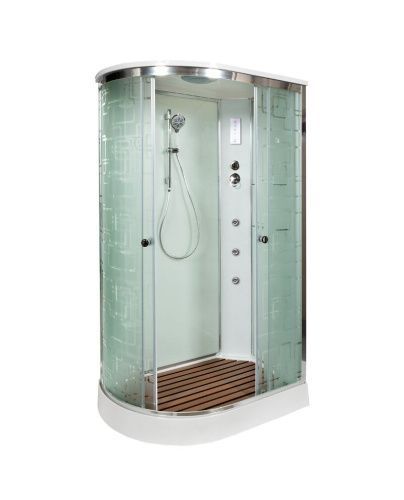 Душевая кабина AvaCan EM1512RGM+EL 120х80 асимметричная с крышей ориентация правая