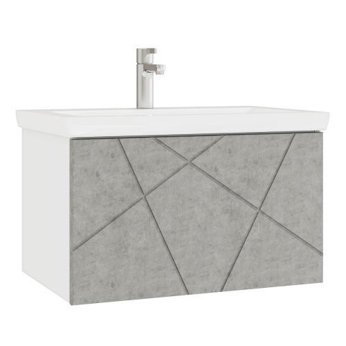 Тумба под раковину Vigo Geometry 034 бетон 70х40 подвесная цвет серый