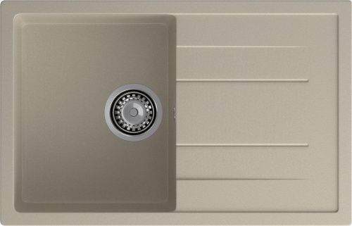 Кухонная мойка Granfest Quadro Q-780L топаз 75х50 цвет серый поверхность матовая