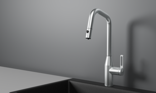 Смеситель для кухни Granula 8171, НЕРЖ на мойку нержавеющая сталь