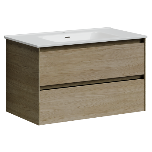 Тумба под раковину Sancos Cento CN80KE 80х50 подвесная цвет коричневый