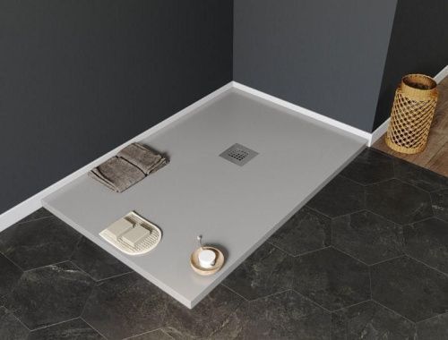 Душевой поддон из искусственного камня Aquanet Pleasure 00258876 120х80 серый без каркаса