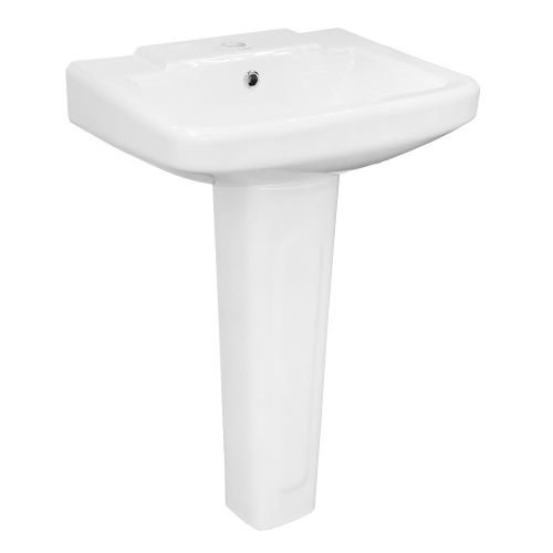 Раковина керамическая Creo Ceramique PROJECT PR3100+PR3110 50х40 подвесная цвет белый 1 отверстие под смеситель