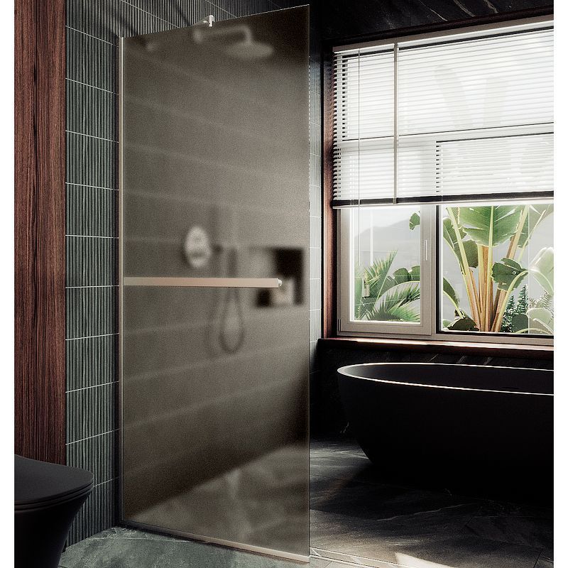 Душевая перегородка Maybah Glass MGD-710-5у 110х195 стекло тонированное профиль хром