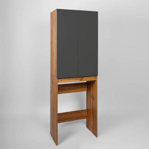 Шкаф-пенал Viant Бостон VBOS645G-SHSM 60х190 напольный цвет серый/коричневый