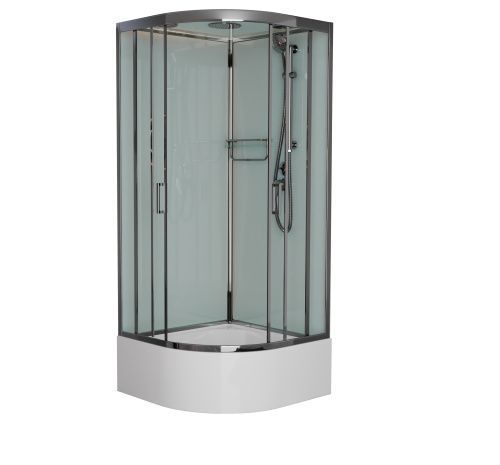 Душевая кабина Frank 185009 100х100 четверть круга с крышей ориентация универсальная