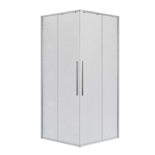 Душевой уголок Niagara Nova NG-3622-34 80х80 стекло шиншилла профиль хром без поддона