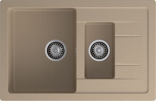Кухонная мойка Granfest Quadro Q-775KL песочный 75х50 цвет бежевый поверхность матовая