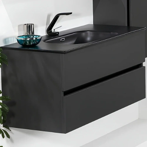 Тумба под раковину Armadi Art Vallessi 837-120-A mat 120х50 подвесная цвет черный