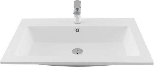 Раковина из искусственного камня Aquanet Электра 00326512 80х50 полувстраиваемая цвет белый 1 отверстие под смеситель