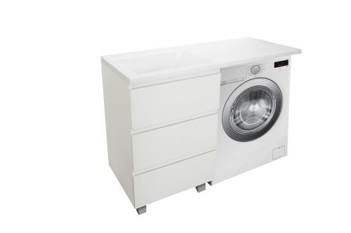 Тумба с раковиной Эстет Dallas Luxe 120 ФР-00001922 50х50 напольная цвет белый