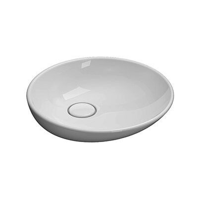 Раковина керамическая Globo FREE LAT50BI 50х50 накладная цвет белый без отверстий под смеситель