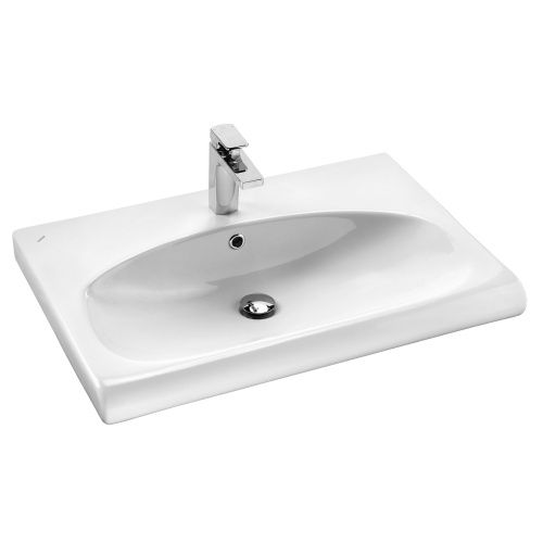 Раковина из сантехнического фарфора Santek Индига WH301978 80х50 накладная цвет белый