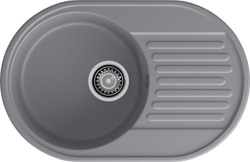 Кухонная мойка Granfest Quarz 18 темно-серый 75х50 цвет серый поверхность матовая