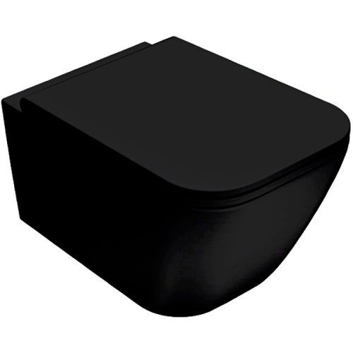 Чаша унитаза подвесная Globo Stone STS05SK цвет черный без сиденья безободковая смыв торнадо