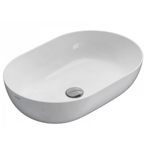 Раковина керамическая Globo T-Edge B6O54.BI 50х40 накладная цвет белый без отверстий под смеситель