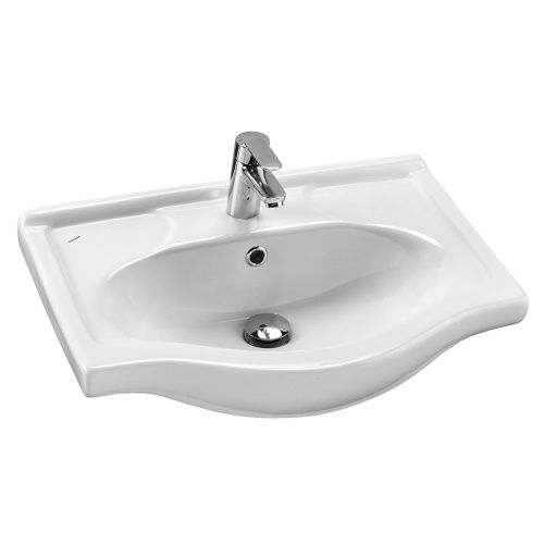 Раковина из сантехнического фарфора Santek Селигер WH110268 60х40 накладная цвет белый