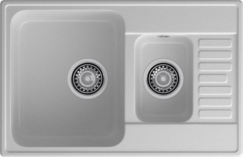 Кухонная мойка Granfest Quarz 21К серый 75х50 цвет серый поверхность матовая