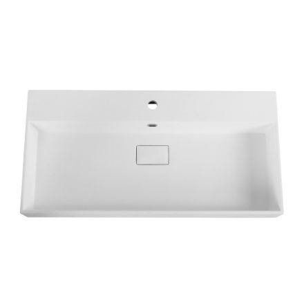 Раковина из искусственного камня Cezares 50263 90х50 подвесная цвет белый 1 отверстие под смеситель