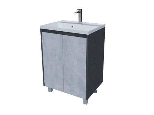 Тумба под раковину Stella Polar Кибела SP-00001046 70х50 напольная цвет серый