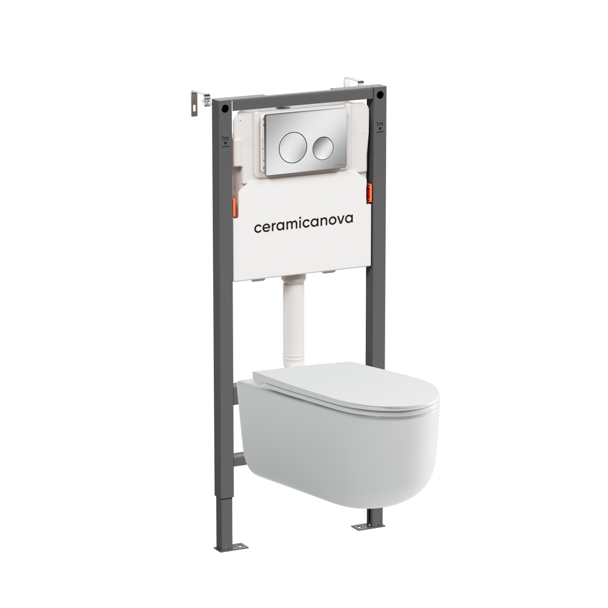 Инсталляция с кнопкой + унитаз Ceramica Nova Balance/Ulma CN4006_121001CH