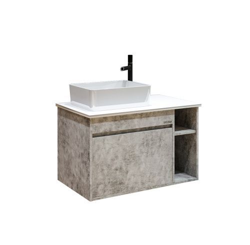 Тумба под раковину Grossman Фалькон 108005 80х50 подвесная цвет серый