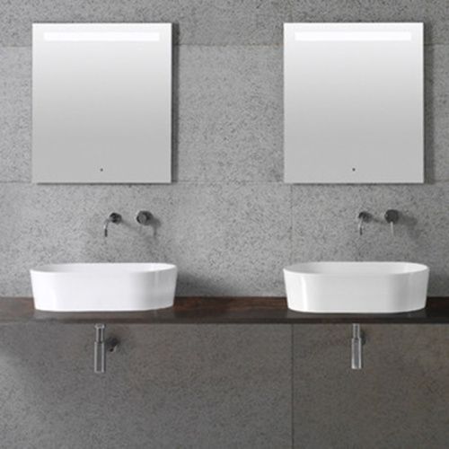 Раковина керамическая Globo Forty3 FO061.BI 60х40 накладная цвет белый без отверстий под смеситель