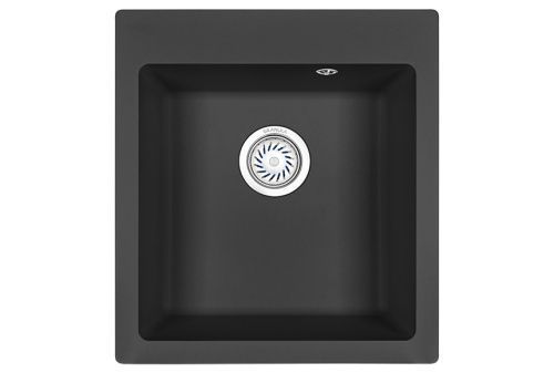 Кухонная мойка Granula 4651, ТУРМАЛИН 45х50 цвет черный поверхность матовая