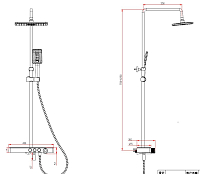 Душевая стойка Savol SK-H3345A настенная цвет хром - фото 2