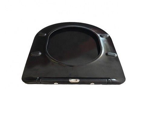 Унитаз подвесной CeramaLux B2330B черный с сиденьем микролифт каскадный смыв - фото 3