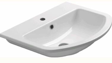 Раковина керамическая GSI City 9130111 60х50 подвесная цвет белый 1 отверстие под смеситель