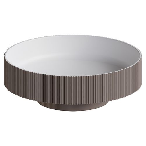 Раковина акриловая Boheme Sole 801-R-D 40х40 накладная цвет бежевый без отверстий под смеситель